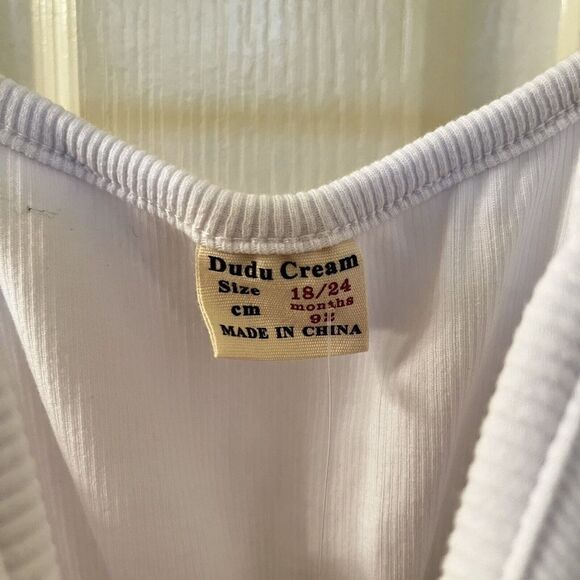 Dudu Cream White Tulle Tank Dress Ballerina Girls Size 18-24 Months NWT - Picture 5 of 9